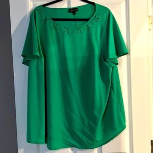 Lane Bryant Kelly green dressy shirt 22/24